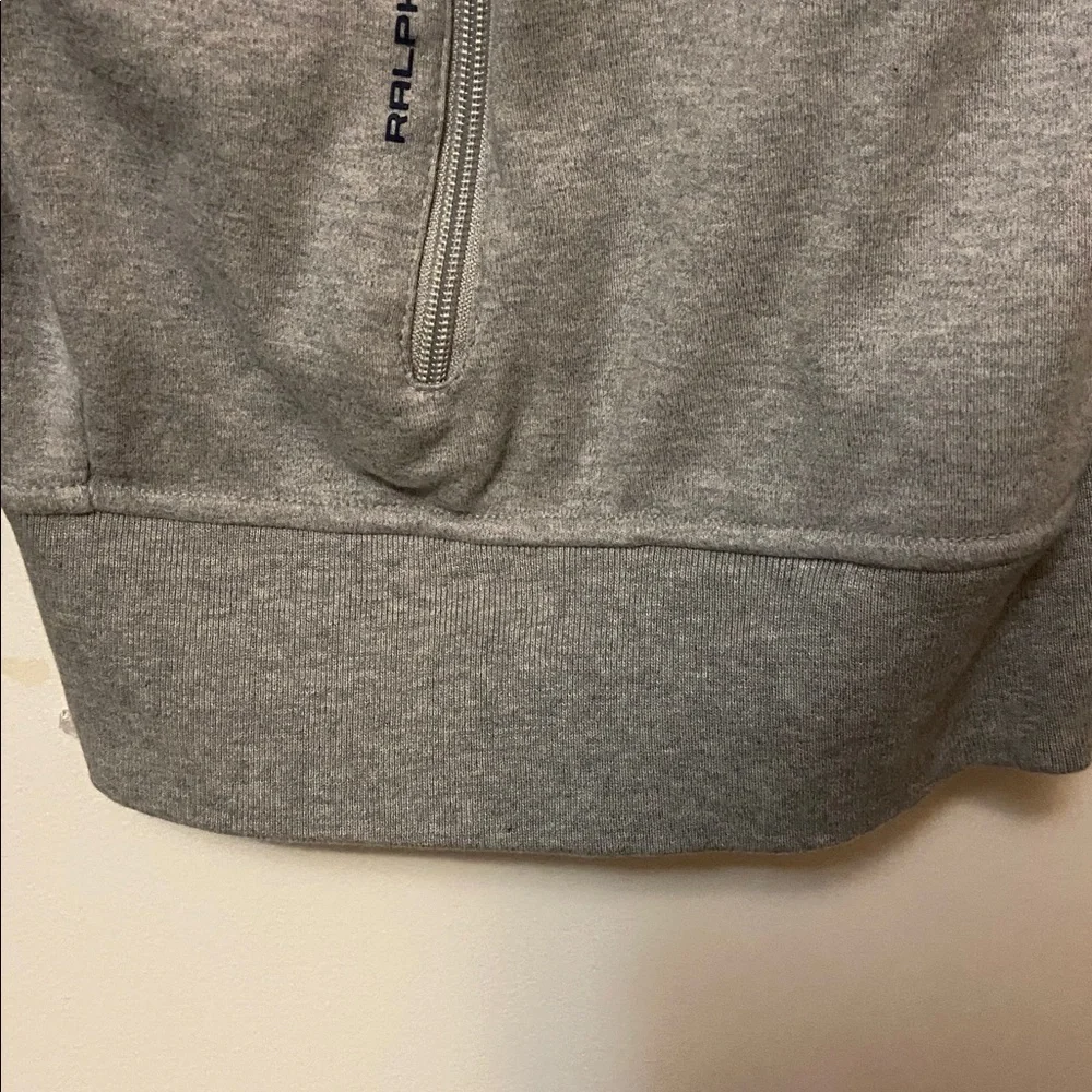 Polo Ralph Lauren Performance Full Zip Track Jacket Men’s XL Gray Navy Trim